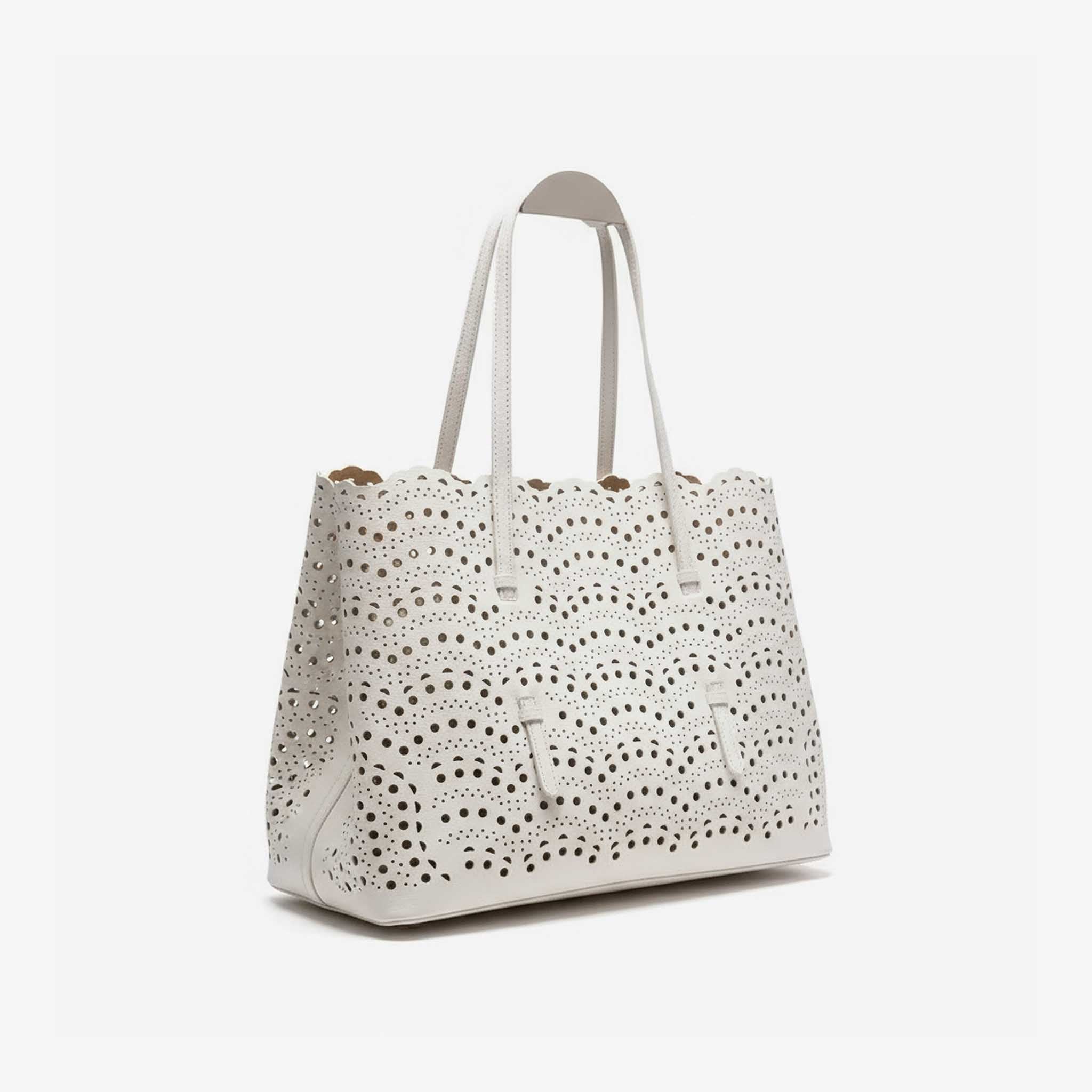 Floral Hollow Leather Shoulder Bag