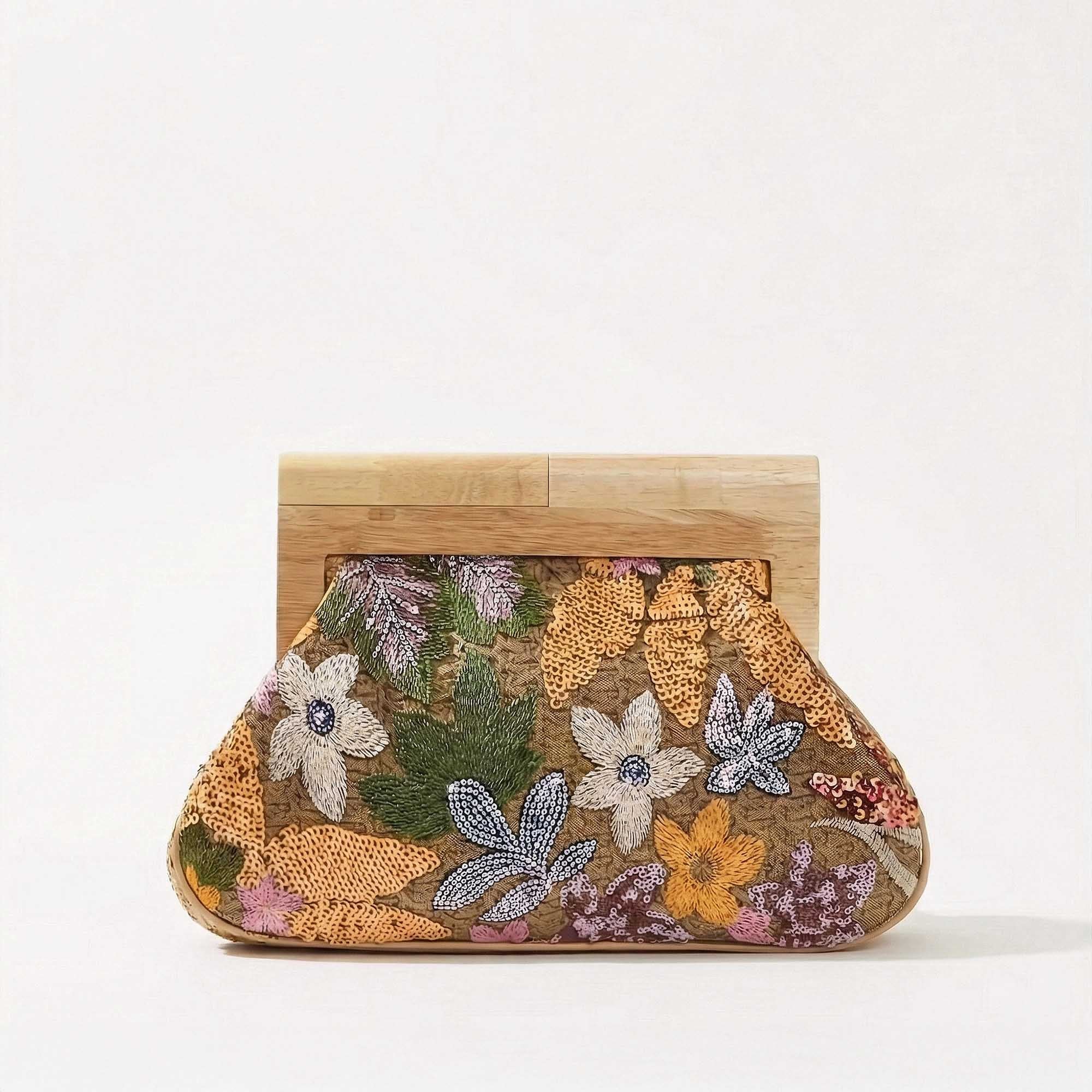 Elysian Bloom Frame Clutch